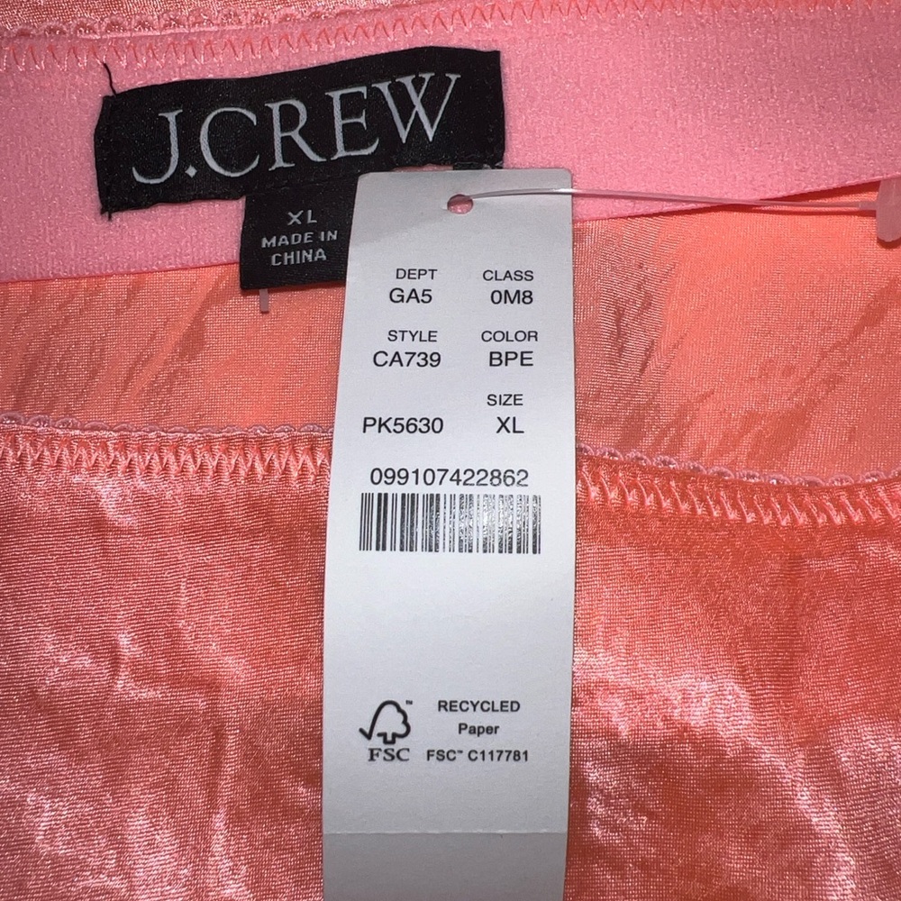 JCrew Gwen lace-trim slip skirt in textured satin NWT size XL - Picture 3 of 9